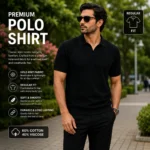 Black Knit Polo - Image 2