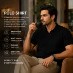 Black Knit Polo - Image 3