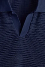Blue Knit Polo - Image 2
